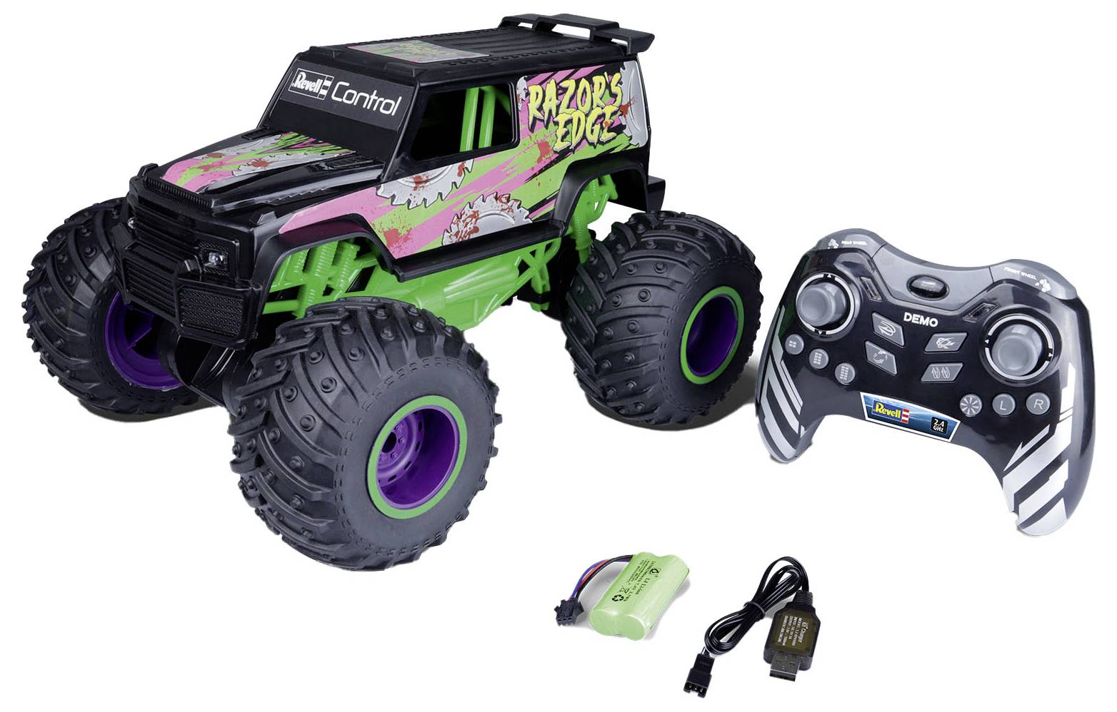 Revell Control 24681 Razors Edge RC Einsteiger Modellauto Elektro Monstertruck Inkl. Akku und Ladegerät