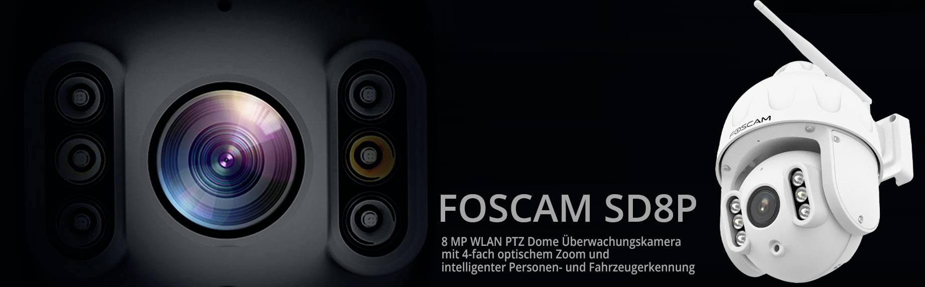Foscam SD8P WLAN IP Überwachungskamera 3840 x 2160 Pixel