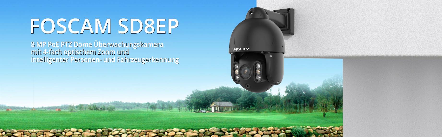 Foscam SD8EP (black) LAN IP Überwachungskamera 3840 x 2160 Pixel