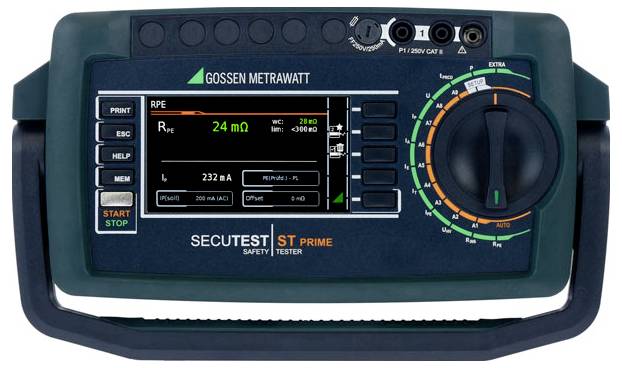 Gossen Metrawatt SECUTEST ST PRIME Gerätetester kalibriert (DAkkS-akkreditiertes Labor) VDE-Norm 0701-0702, 0751, 0544, 0413