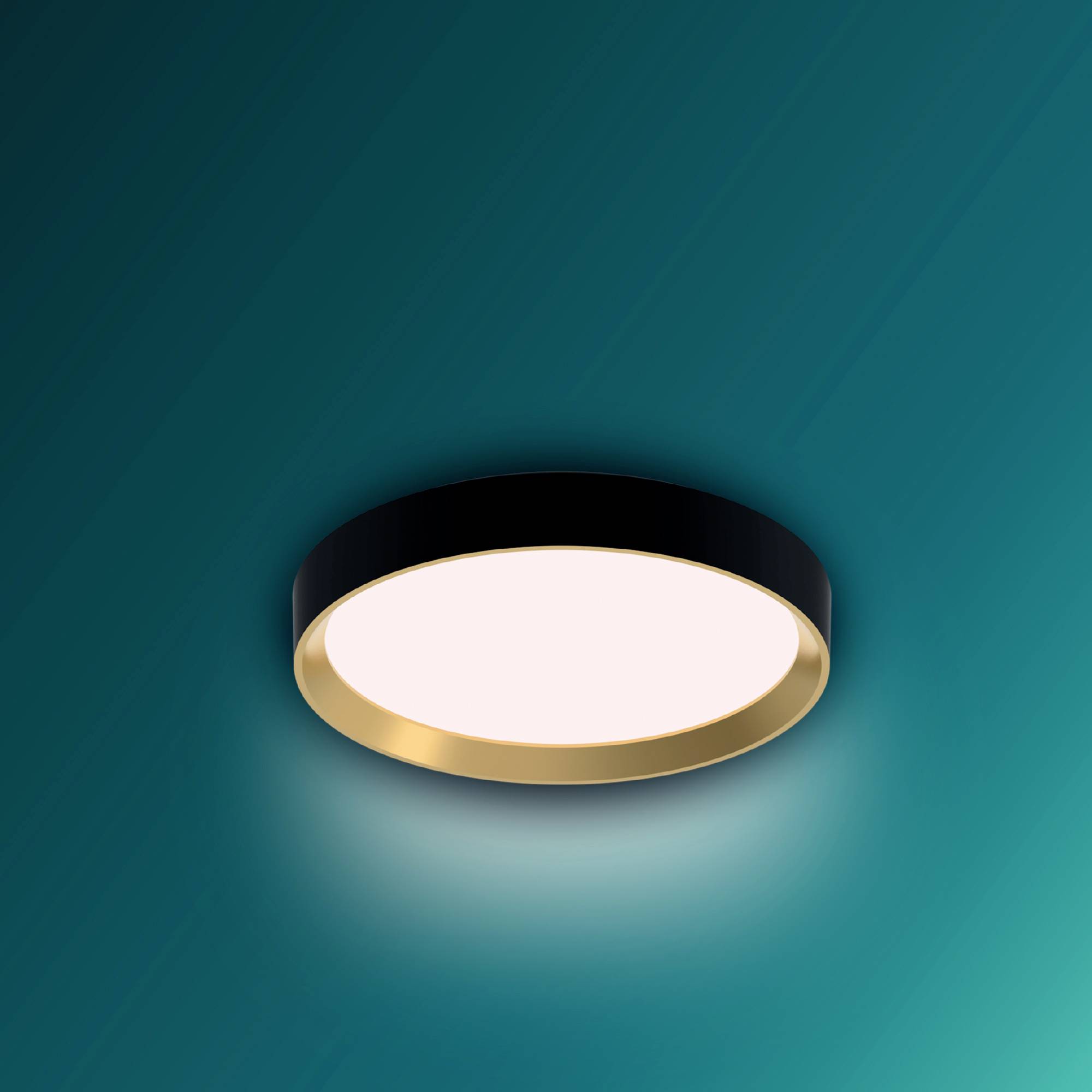 Philips 8720169301337 Hanno LED-Deckenleuchte LED 24W Schwarz, Gold