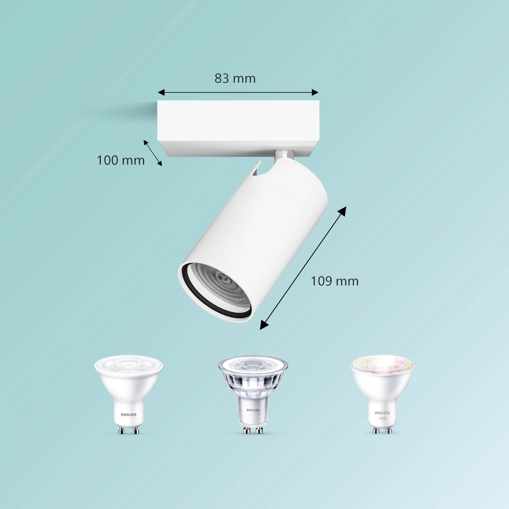 Philips Idris 8720169299078 Deckenstrahler GU10 Weiß