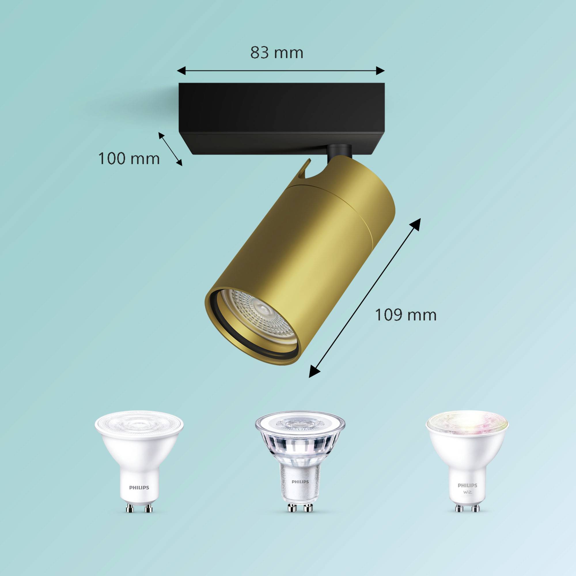 Philips Idris 8720169299177 Deckenstrahler GU10 Gold