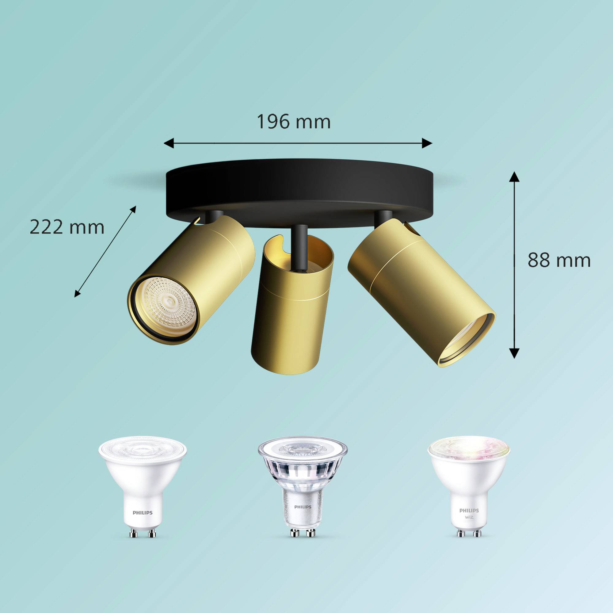 Philips Idris 8720169299252 Deckenstrahler GU10 Gold