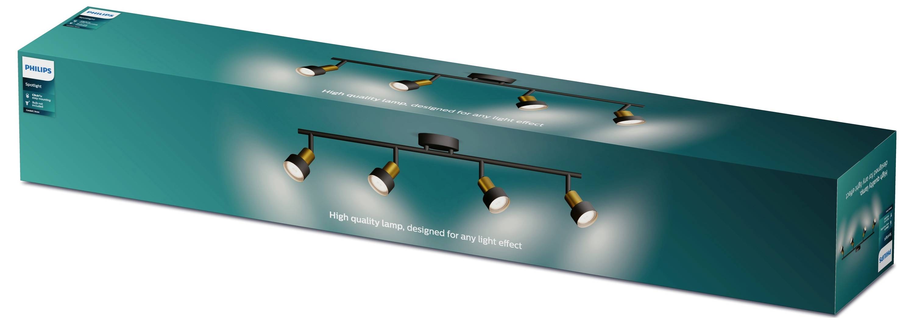 Philips Conduit 8720169299931 Deckenstrahler GU10 Schwarz, Gold