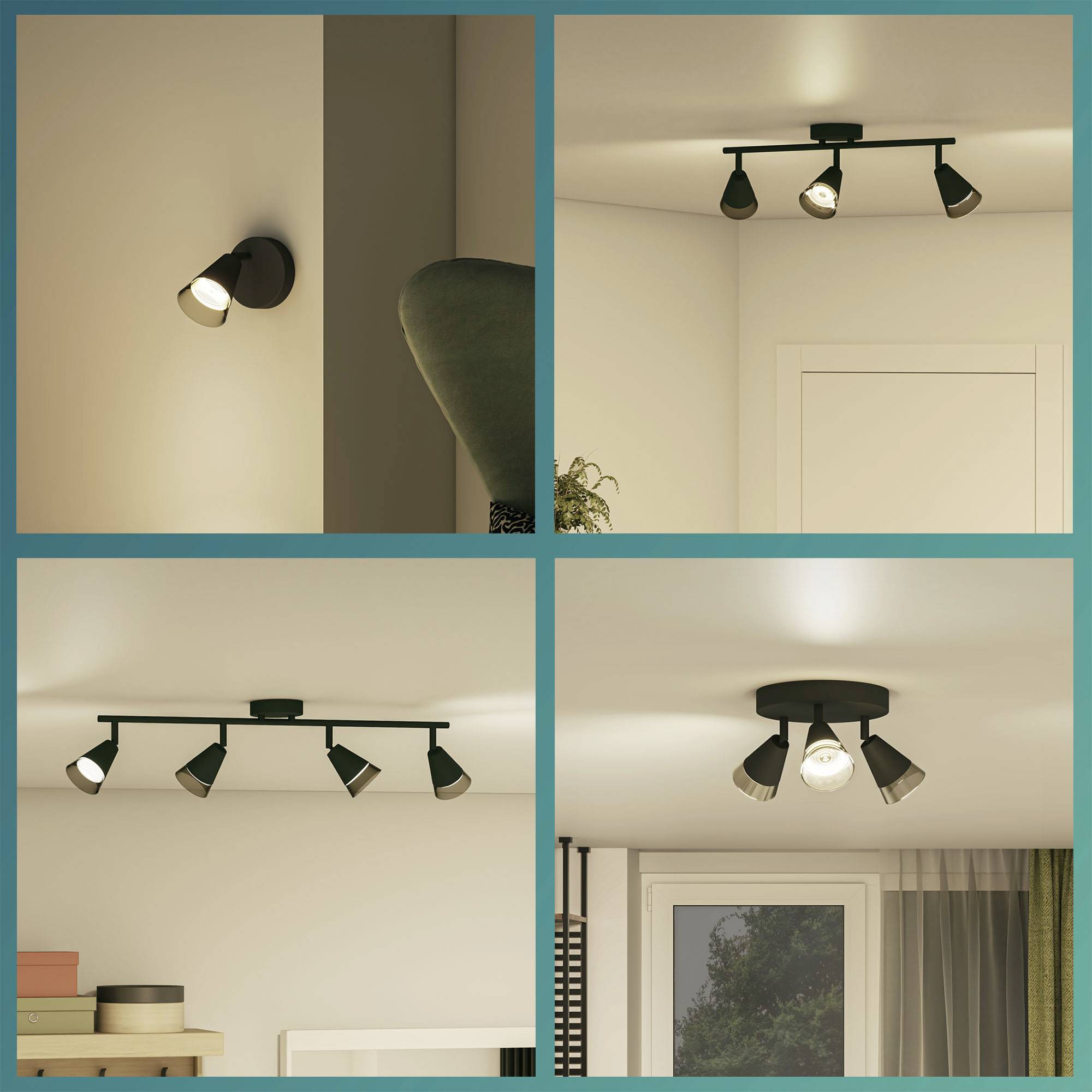 Philips Cleft 8720169299993 Deckenstrahler GU10 Schwarz