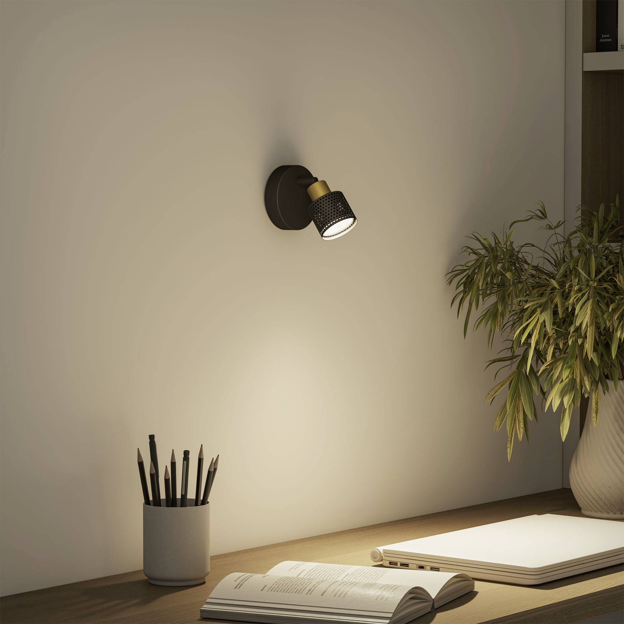 Philips Niall 8720169300071 Deckenstrahler GU10 Schwarz, Gold