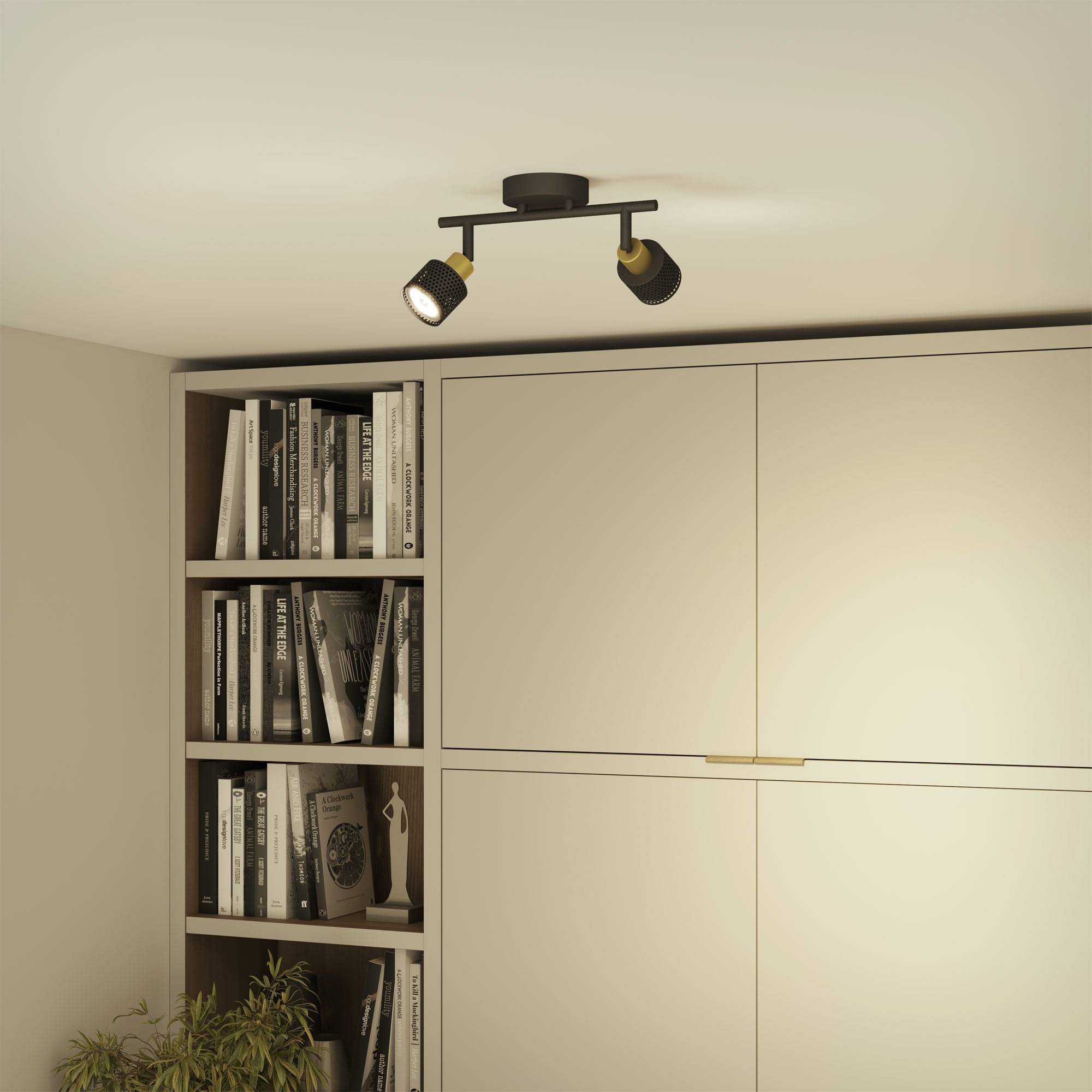 Philips Niall 8720169300095 Deckenstrahler GU10 Schwarz, Gold