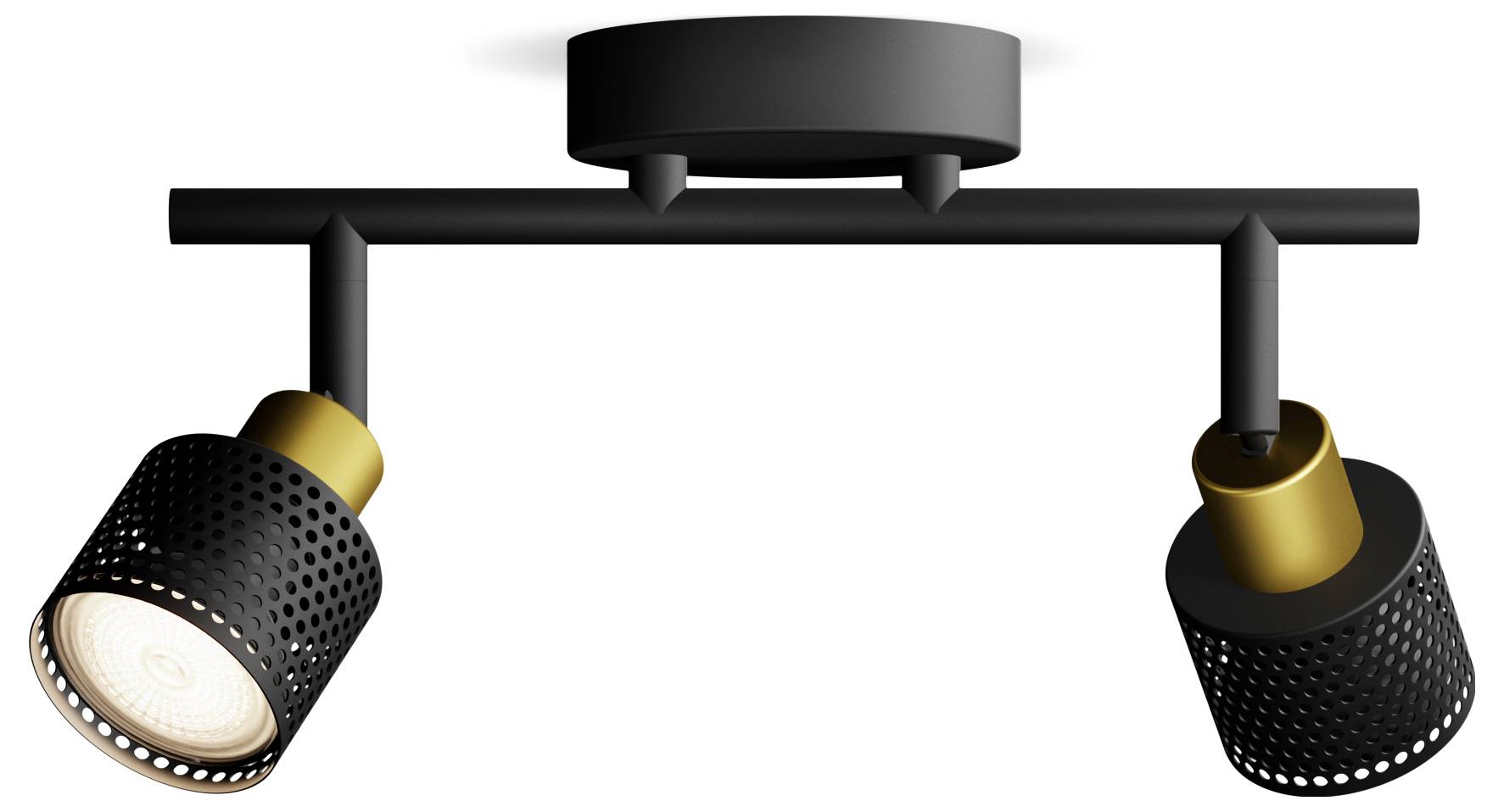 Philips Niall 8720169300095 Deckenstrahler GU10 Schwarz, Gold