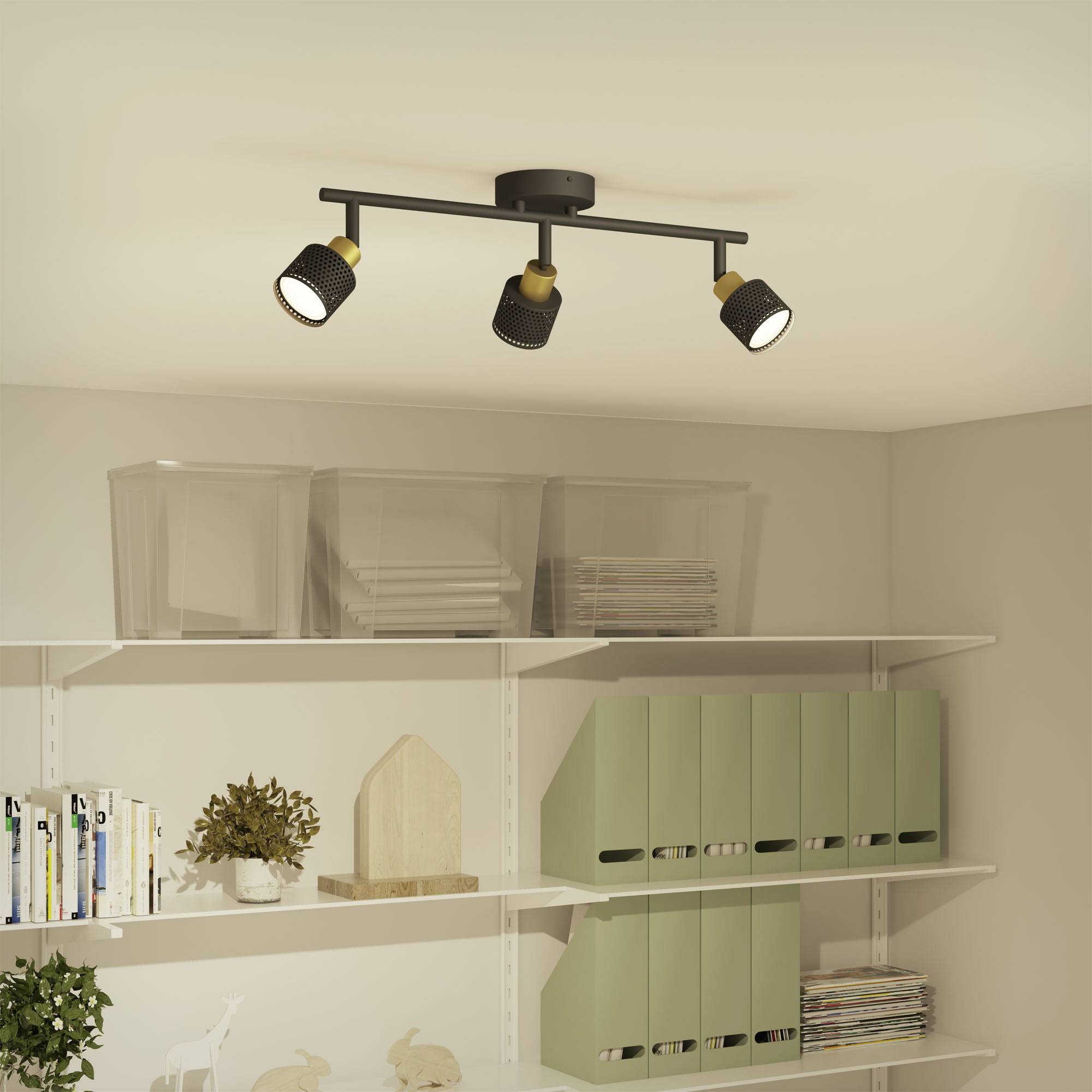 Philips Niall 8720169300118 Deckenstrahler GU10 Schwarz, Gold