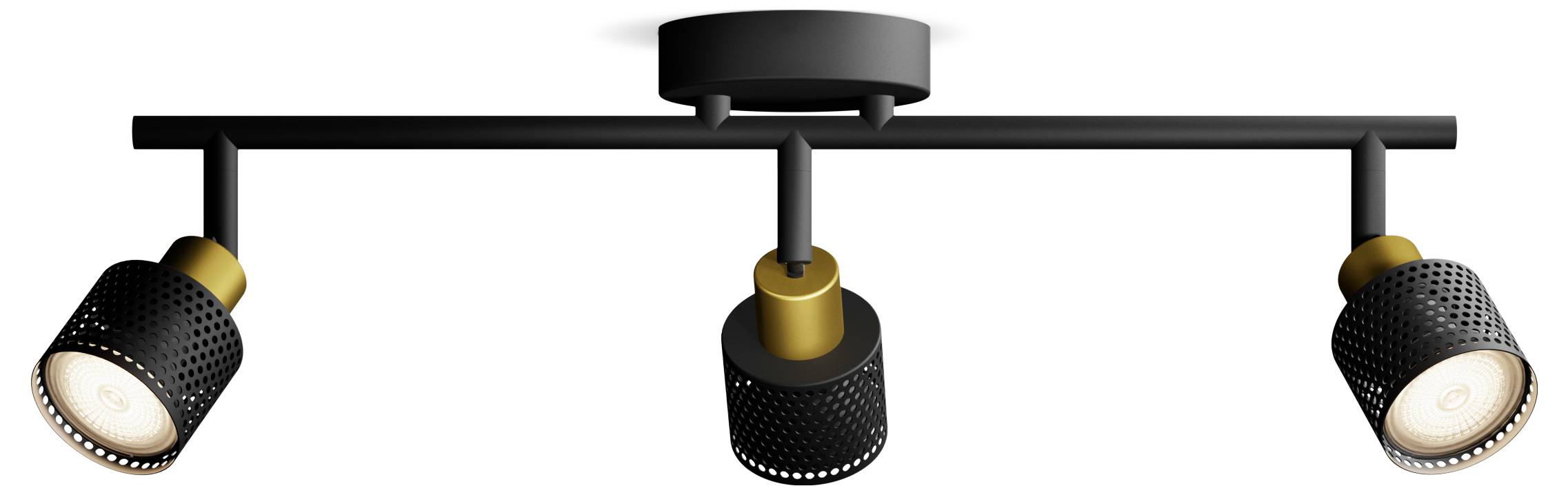 Philips Niall 8720169300118 Deckenstrahler GU10 Schwarz, Gold