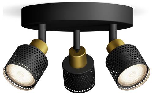 Philips Niall 8720169300156 Deckenstrahler GU10 Schwarz, Gold
