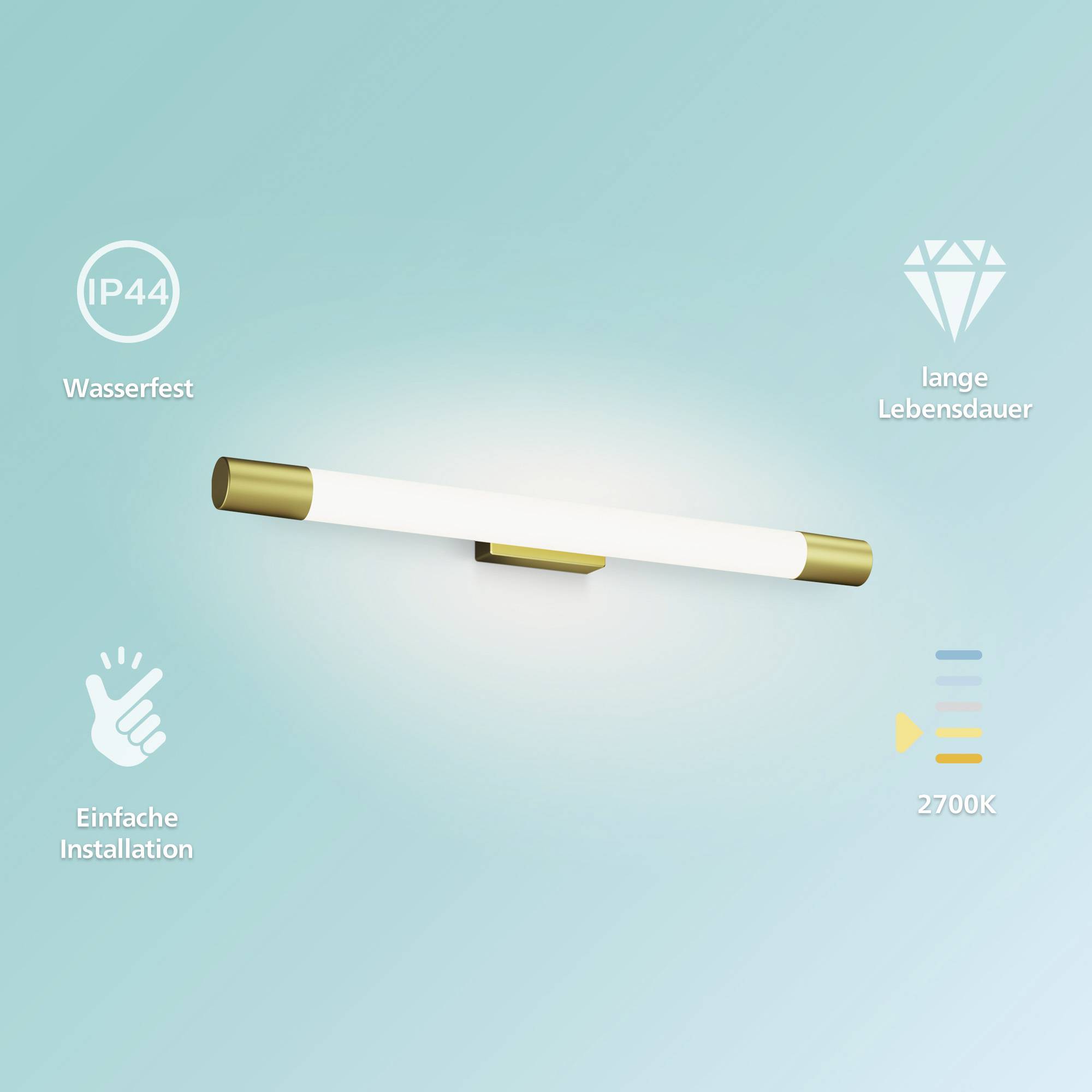 Philips Rover 8720169299375 LED-Bad-Deckenleuchte 5W Warmweiß Gold