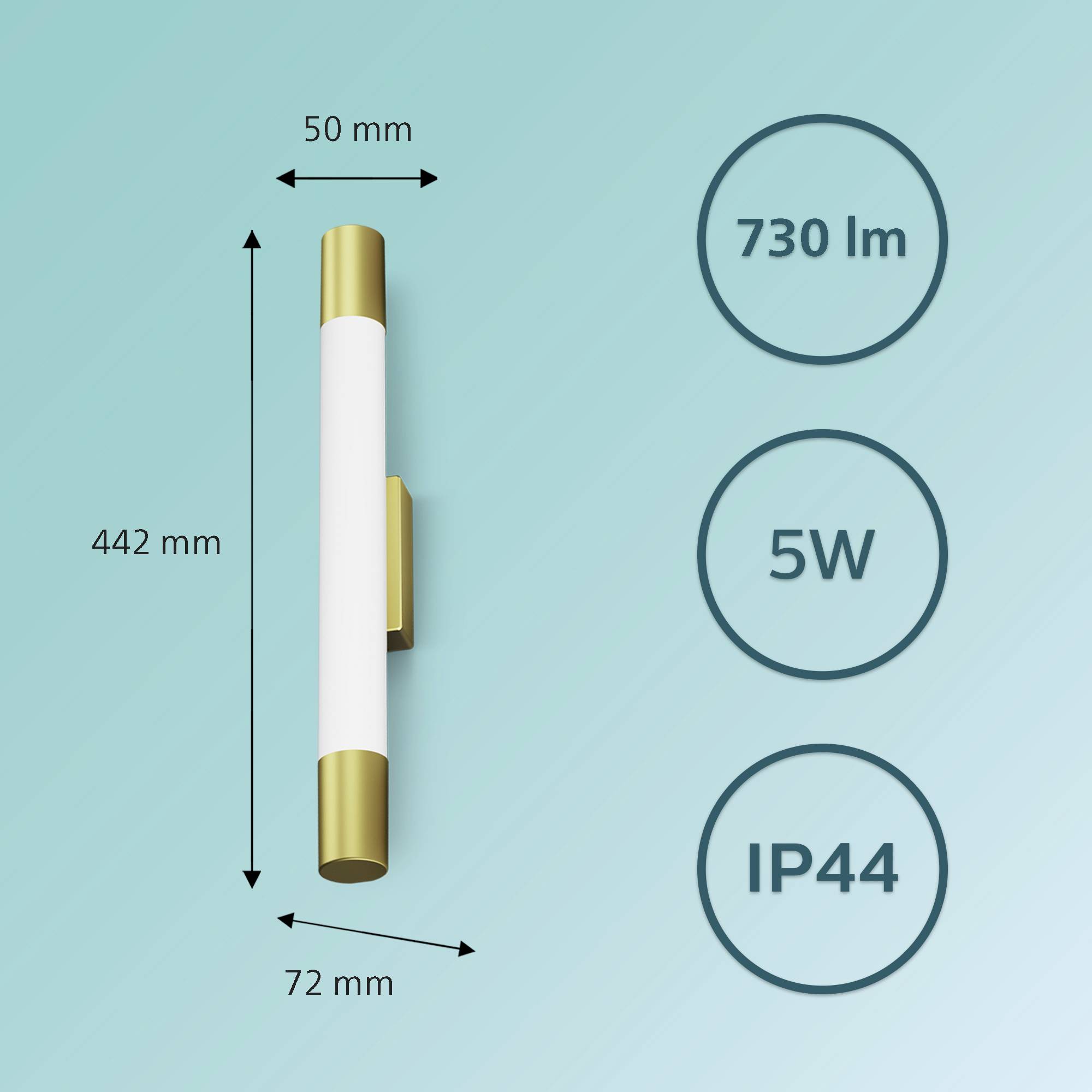 Philips Rover 8720169299375 LED-Bad-Deckenleuchte 5W Warmweiß Gold