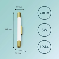 Philips Rover 8720169299375 LED-Bad-Deckenleuchte 5W Warmweiß Gold Philips Rover 8720169299375 LED-Bad-Deckenleuchte 5W Warmweiß Gold
