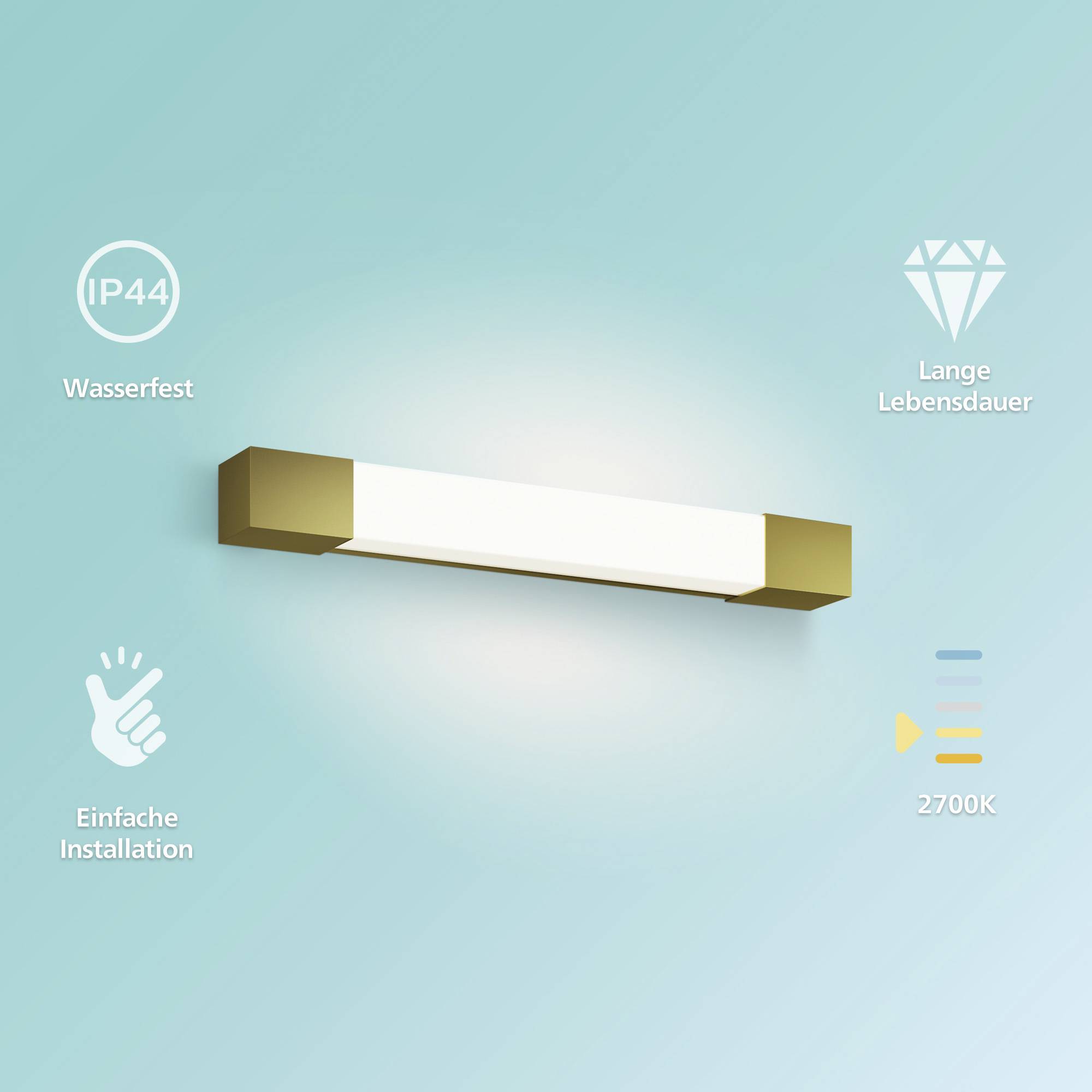 Philips Rover 8720169299498 LED-Bad-Deckenleuchte 5 W Warmweiß Gold