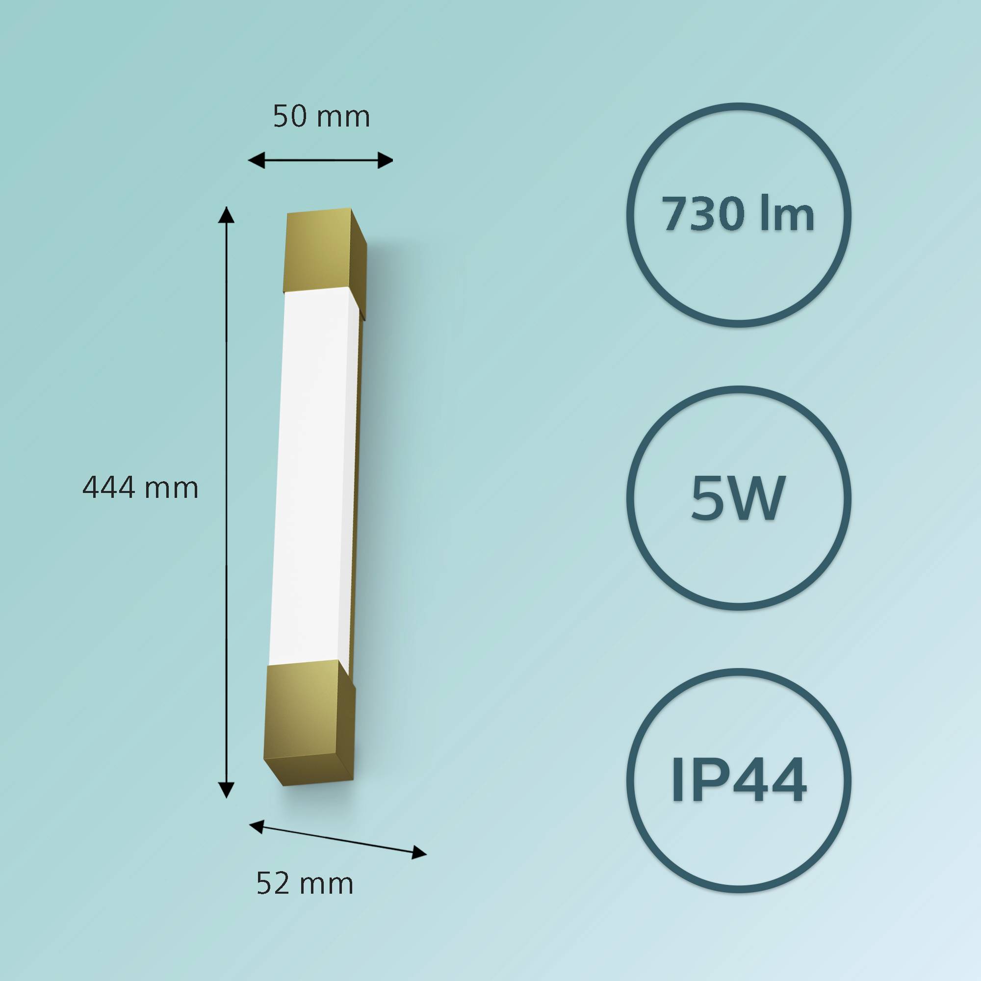 Philips Rover 8720169299498 LED-Bad-Deckenleuchte 5 W Warmweiß Gold