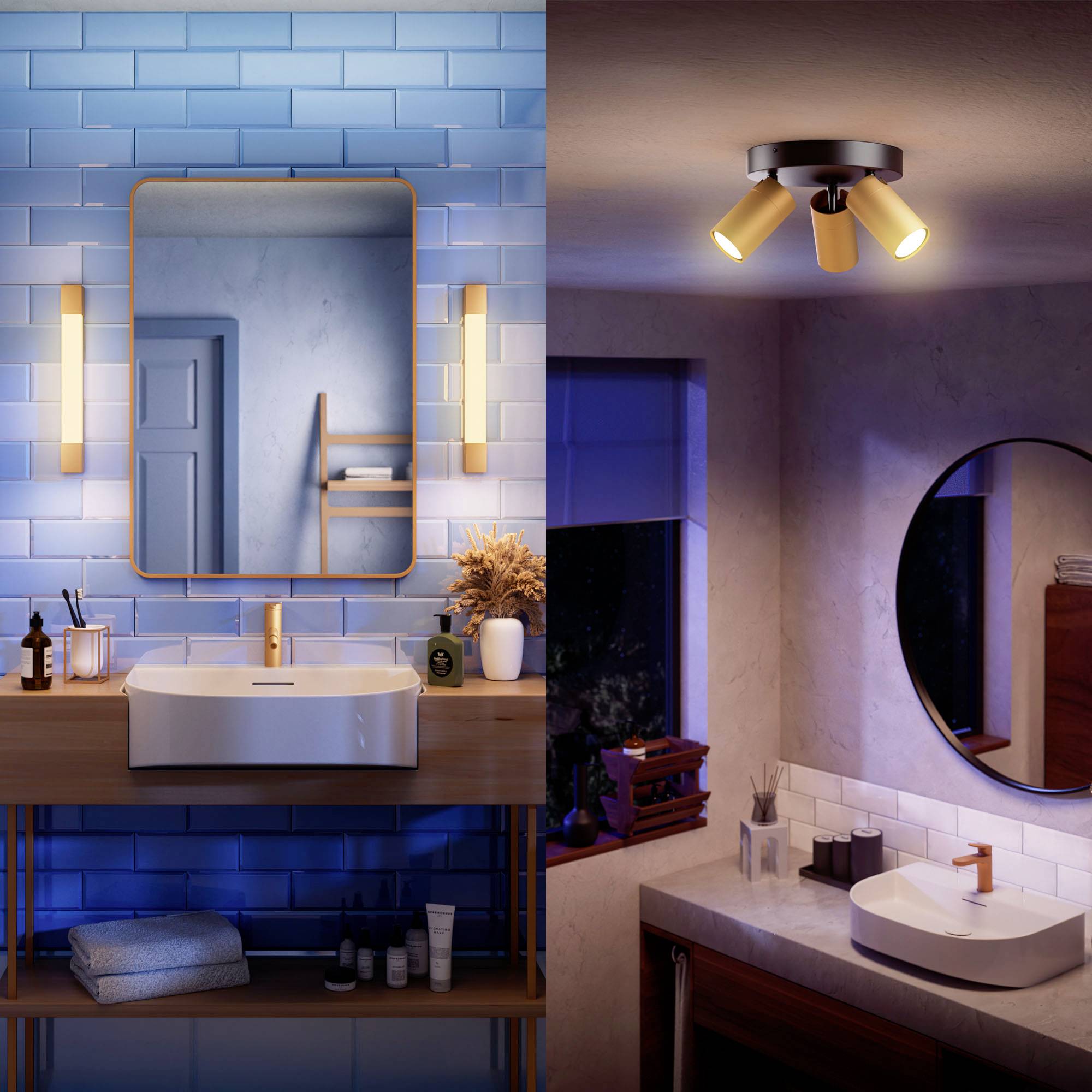 Philips Rover 8720169299511 LED-Bad-Deckenleuchte 10 W Warmweiß Gold