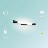 Philips Rover 8720169300170 LED-Bad-Deckenleuchte 5 W Warmweiß Schwarz Philips Rover 8720169300170 LED-Bad-Deckenleuchte 5 W Warmweiß Schwarz