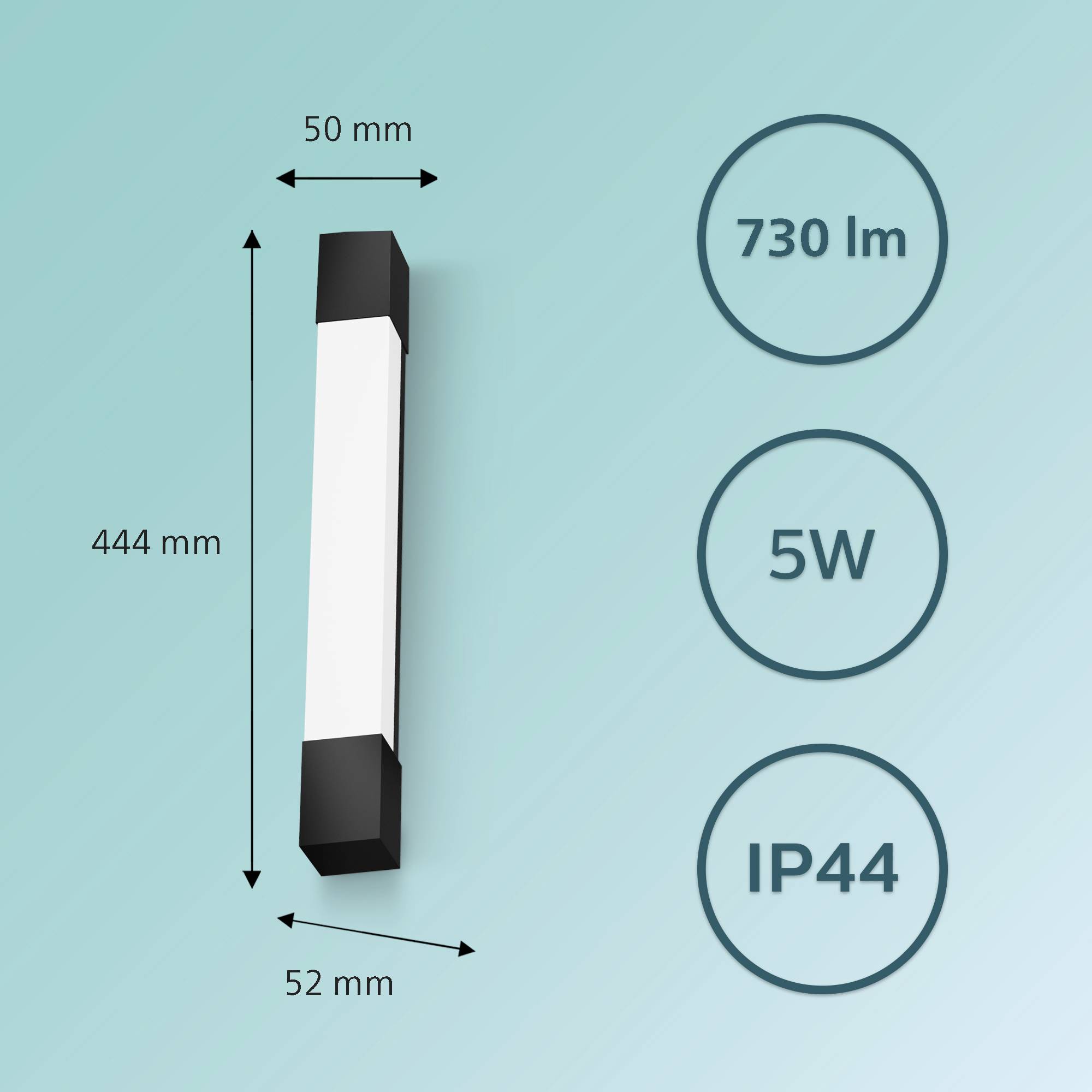 Philips Rover 8720169300255 LED-Bad-Deckenleuchte 5W Warmweiß Schwarz