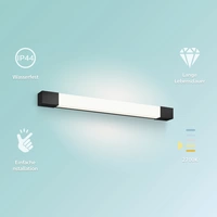 Philips Rover 8720169300293 LED-Bad-Deckenleuchte 10W Warmweiß Schwarz Philips Rover 8720169300293 LED-Bad-Deckenleuchte 10W Warmweiß Schwarz