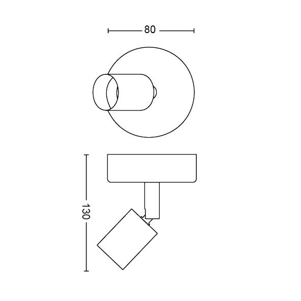 Philips Limbali 8719514465213 Deckenstrahler GU10 Schwarz