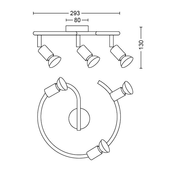 Philips Limbali 8719514465251 Deckenstrahler GU10 Weiß