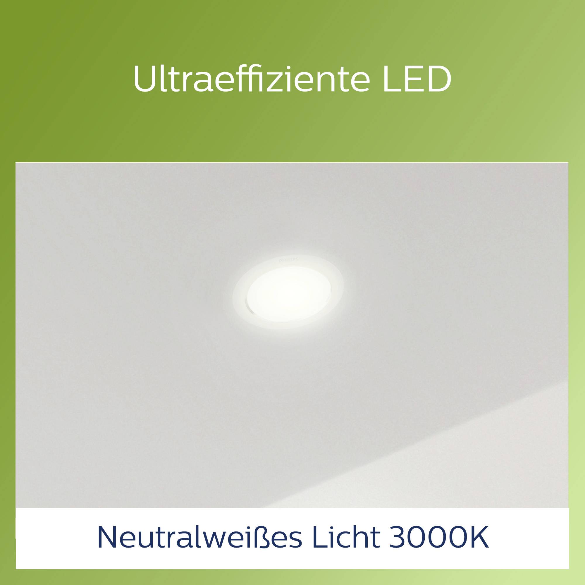 Philips 8720169308206 Diamond Einbauleuchte LED 6.5W Weiß
