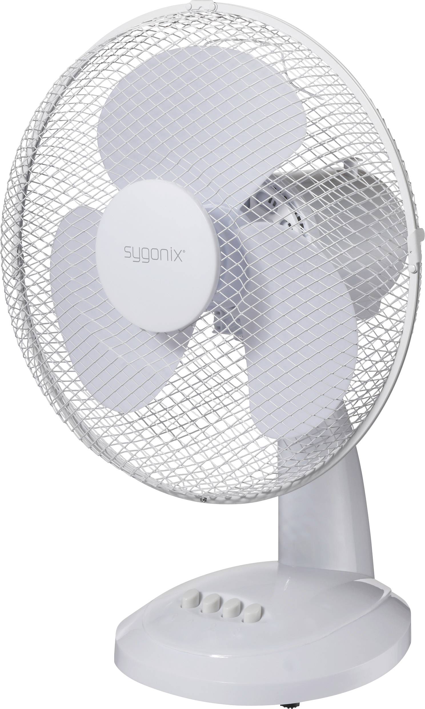 Sygonix Tischventilator 40W (Ø x H) 237mm x 460mm Weiß