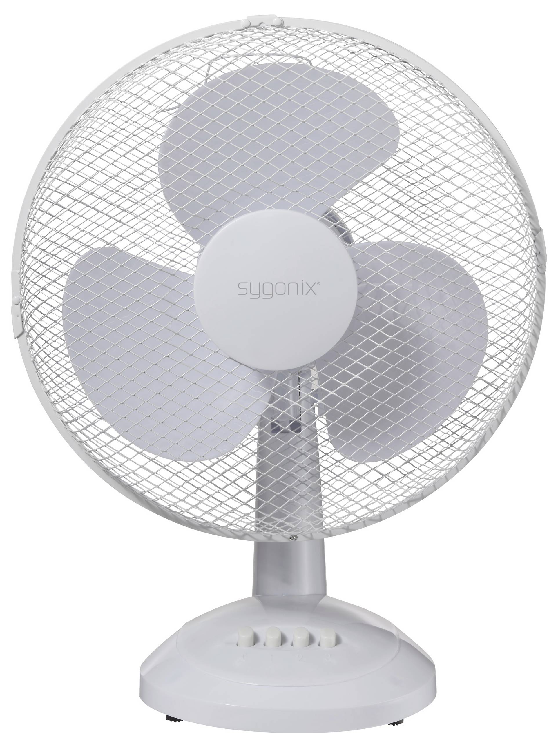 Sygonix Tischventilator 40W (Ø x H) 237mm x 460mm Weiß
