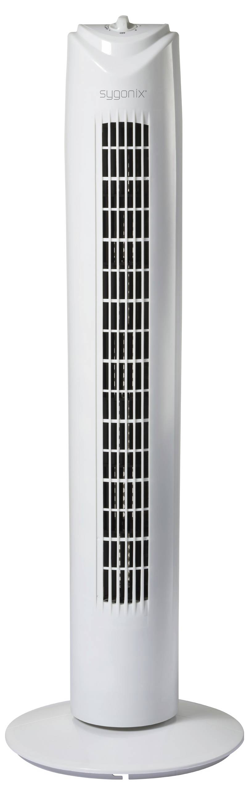 Sygonix Turmventilator 50W (Ø x H) 270mm x 805mm Weiß Oszillierend, Timer