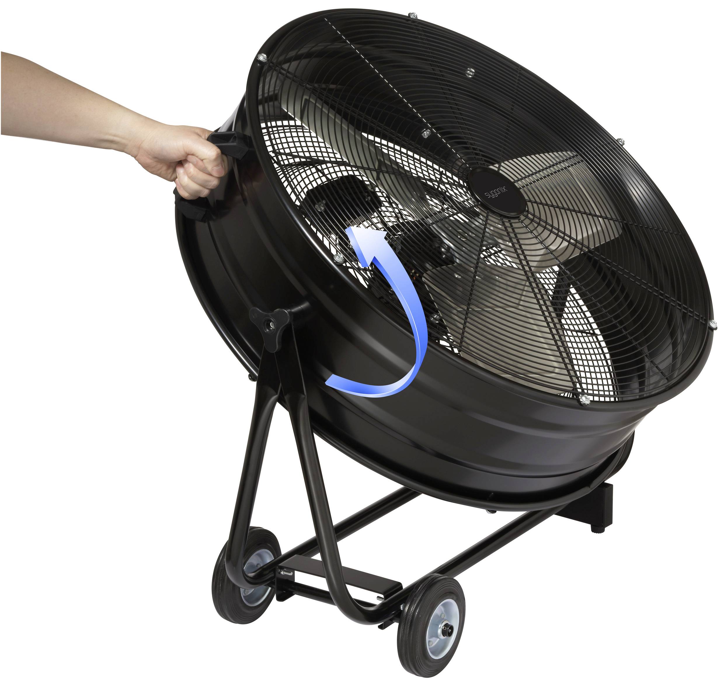 Sygonix Bodenventilator 330W (Ø x H) 745mm x 776mm Schwarz Schwenkbar