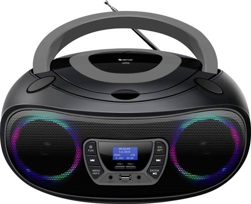 Denver TDB-212 DAB+ Boombox FM/BT/USB/CD/AUX grau (TDB-212GR)