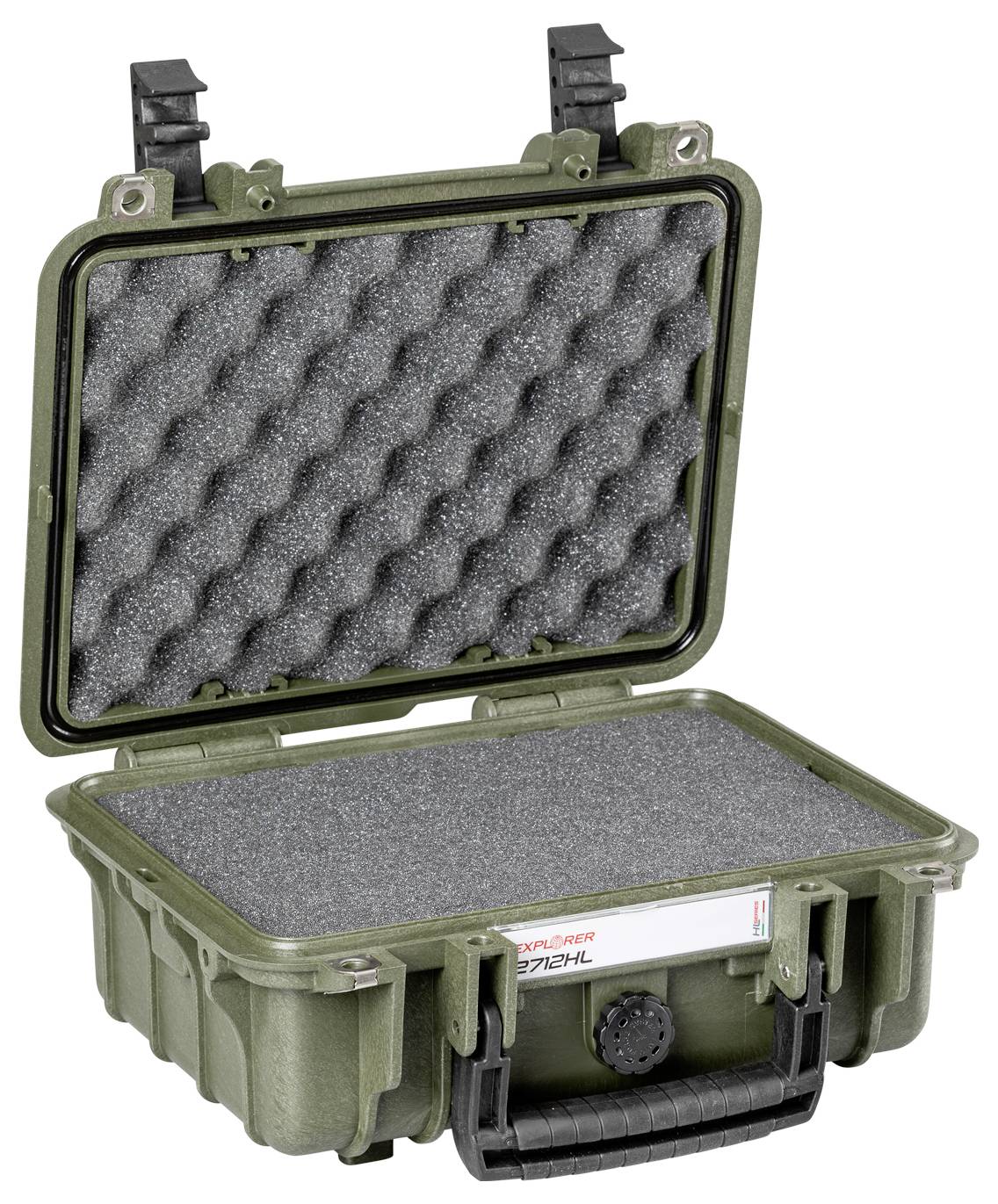 Explorer Cases Outdoor Koffer 2712HL.G green with pick & pluck foam (B x H x T) 28 x 20 x 12cm Olivgrün 2712HL.G