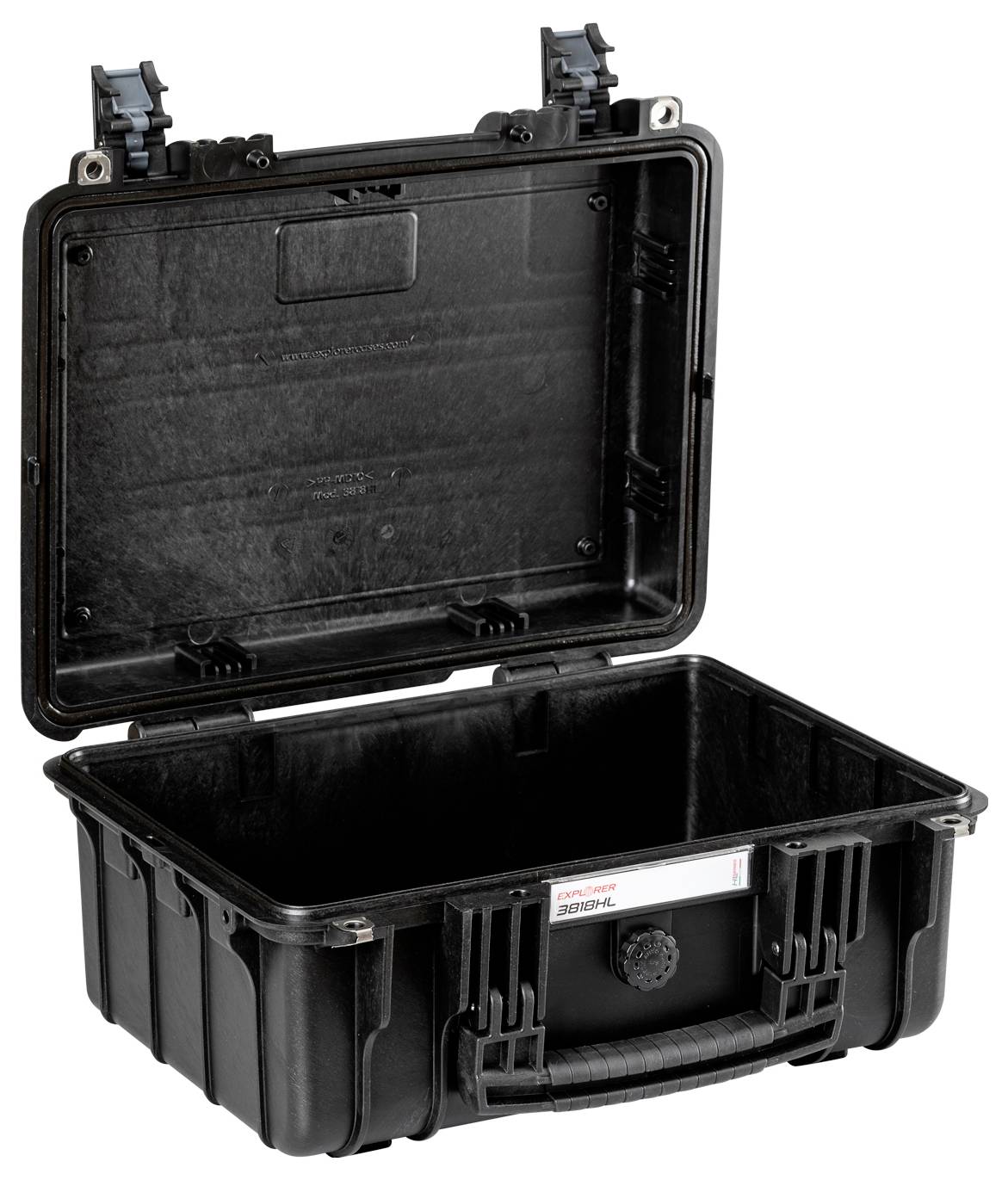 Explorer Cases Outdoor Koffer 3818HL.B E black empty (B x H x T) 38 x 27 x 18cm Schwarz 3818HL.B E