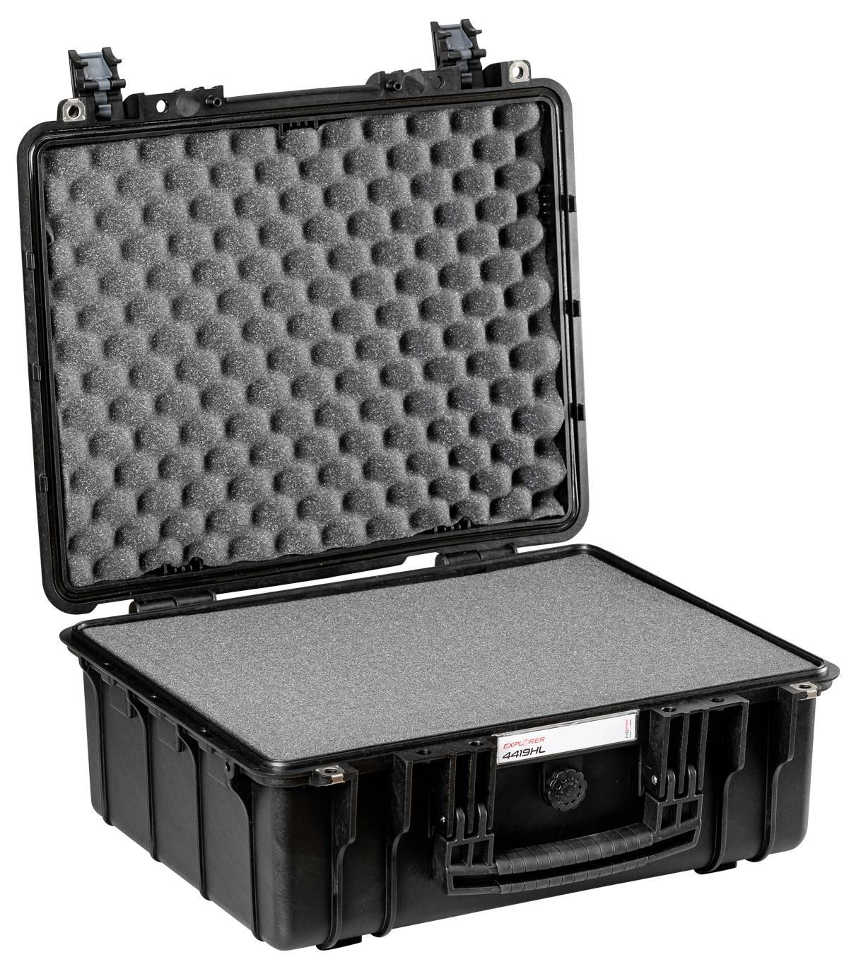 Explorer Cases Outdoor Koffer 4419HL.B black with pick & pluck foam (B x H x T) 45 x 35 x 19cm Schwarz 4419HL.B