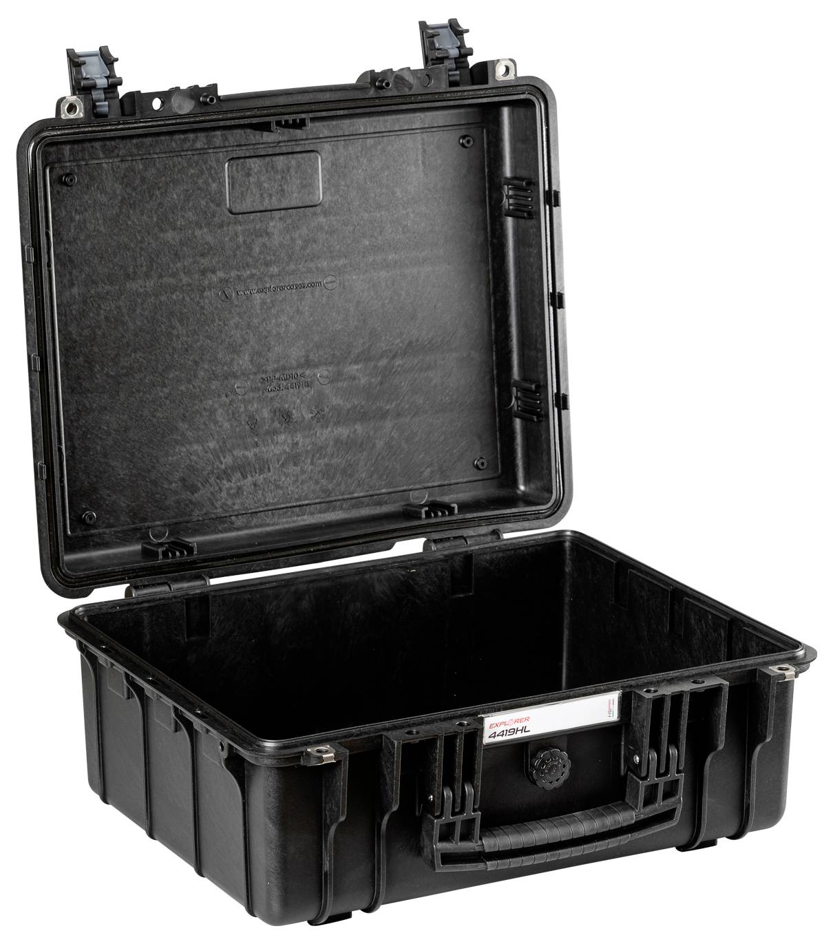 Explorer Cases Outdoor Koffer 4419HL.B black with pick & pluck foam (B x H x T) 45 x 35 x 19cm Schwarz 4419HL.B