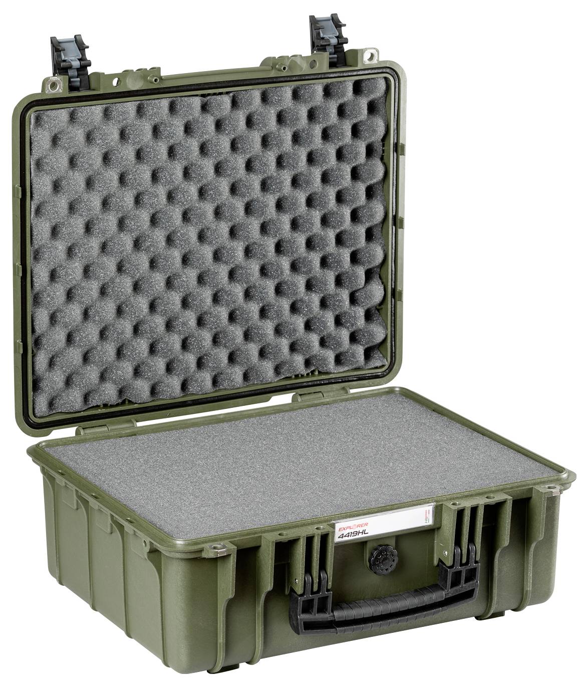 Explorer Cases Outdoor Koffer 4419HL.G green with pick & pluck foam (B x H x T) 45 x 35 x 19cm Olivgrün 4419HL.G