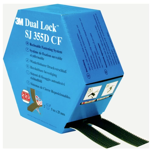 3M Dual Lock SJ355DCF REF Klettband zum Aufkleben Pilzkopf (L x B) 5000 mm x 25 mm Schwarz 1 Paar 3M Dual Lock SJ355DCF REF Klettband zum Aufkleben Pilzkopf (L x B) 5000 mm x 25 mm Schwarz 1 Paar