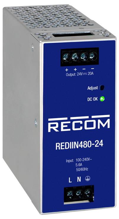 RECOM REDIIN480-48 Hutschienen-Netzteil (DIN-Rail) 48V 10A 480W Anzahl Ausgänge:1 x Inhalt 1St.