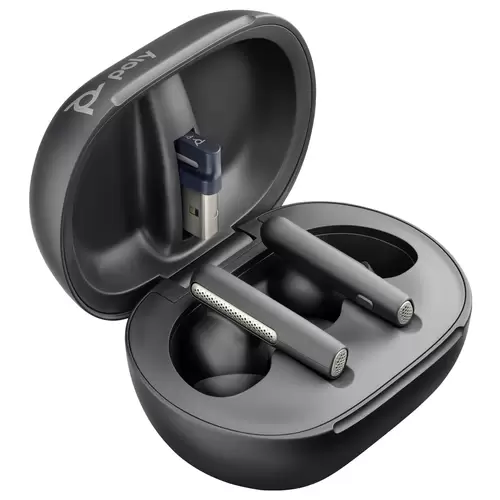 HP Poly Voyager Free 60+ In Ear Headset Bluetooth® Stereo Schwarz Noise Cancelling Headset, Induktion, Ladecase HP Poly Voyager Free 60+ In Ear Headset Bluetooth® Stereo Schwarz Noise Cancelling Headset, Induktion, Ladecase