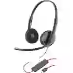 HP Poly Blackwire C3220 On Ear Headset kabelgebunden Stereo Schwarz Headset, Mikrofon-Stummschaltung, Lautstärkeregelung Computer HP Poly Blackwire C3220 On Ear Headset kabelgebunden Stereo Schwarz Headset, Mikrofon-Stummschaltung, Lautstärkeregelung Computer