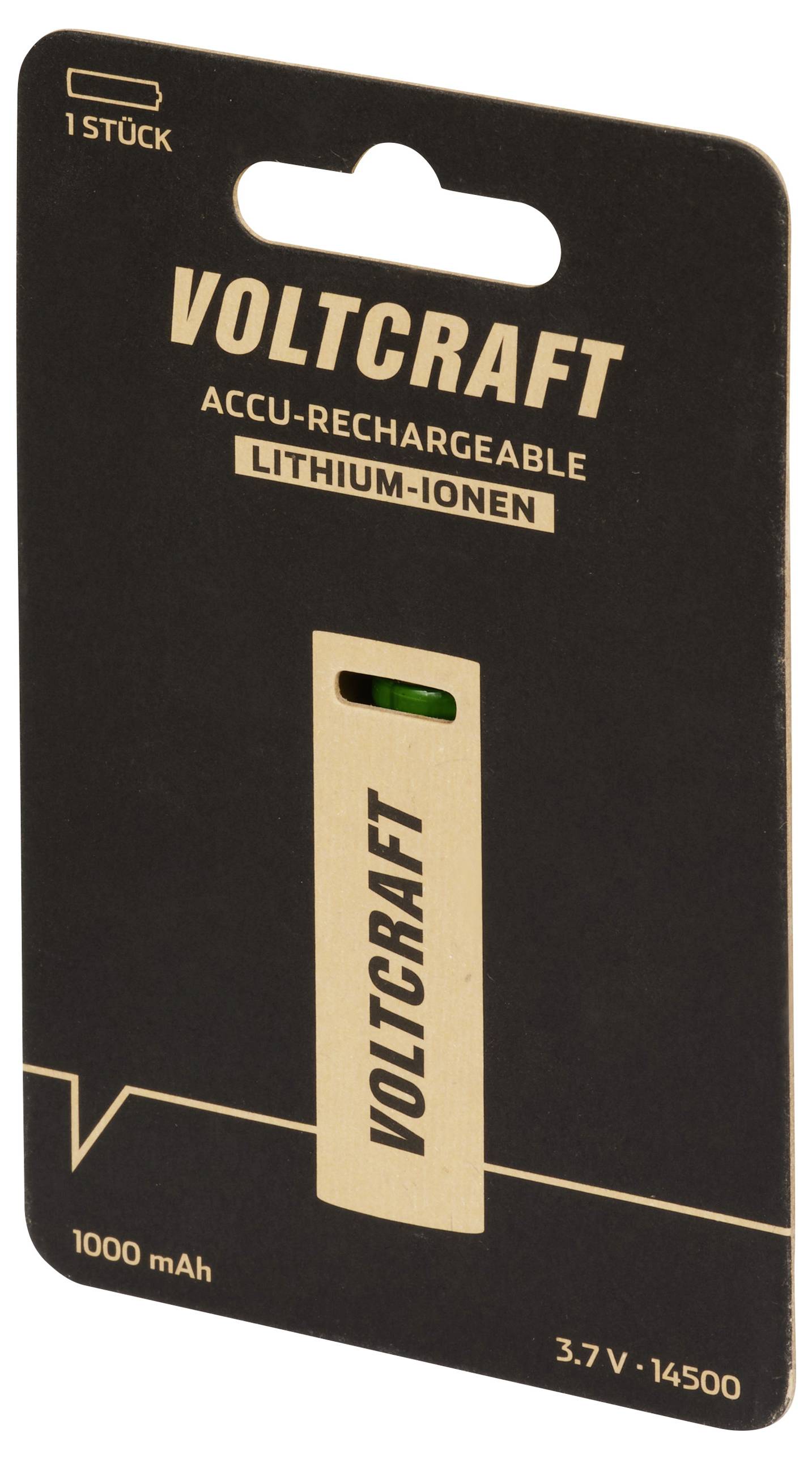 VOLTCRAFT VC-14500 Spezial-Akku 14500 Flat-Top Lithium 3.7V 1000 mAh 1St.