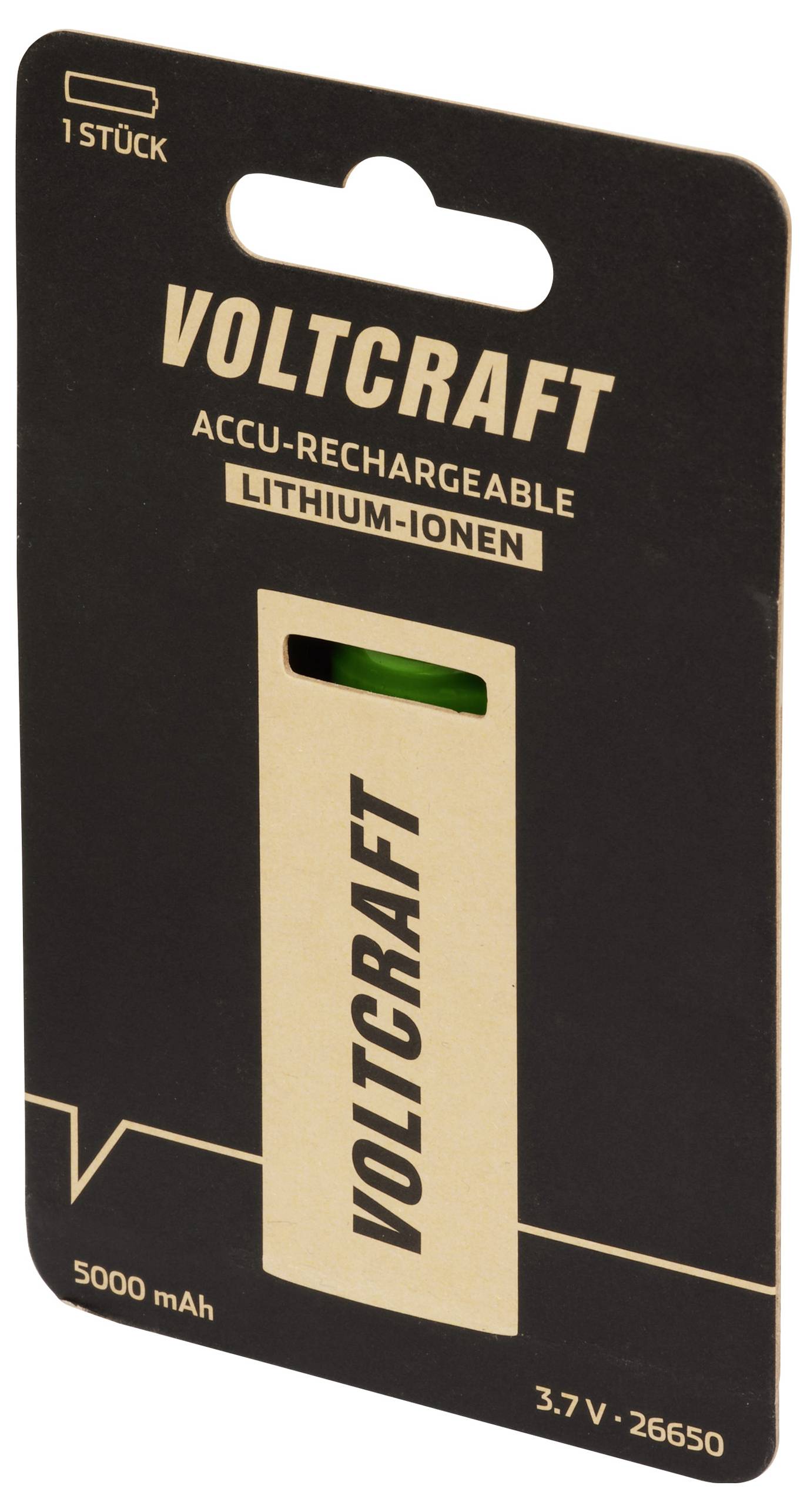 VOLTCRAFT VC-26650 Spezial-Akku 26650 Flat-Top Lithium 3.7V 5000 mAh 1St.