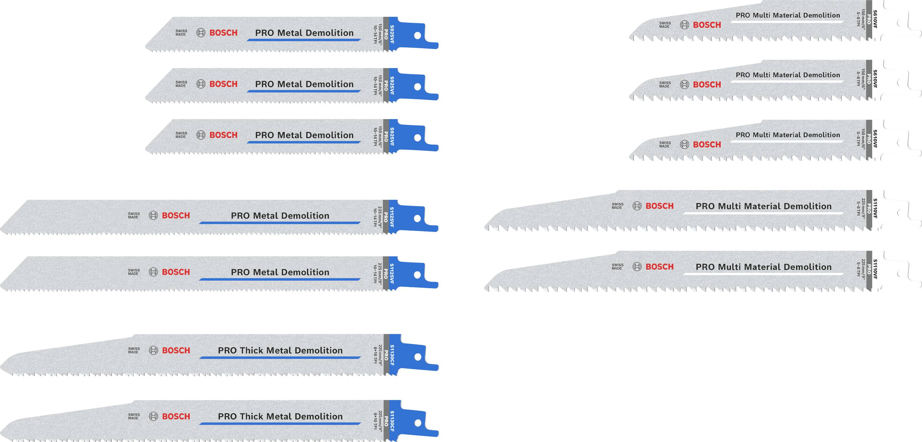 PRO Demolition Blade Set, 12-tlg. Bosch Home and Garden 2607011821