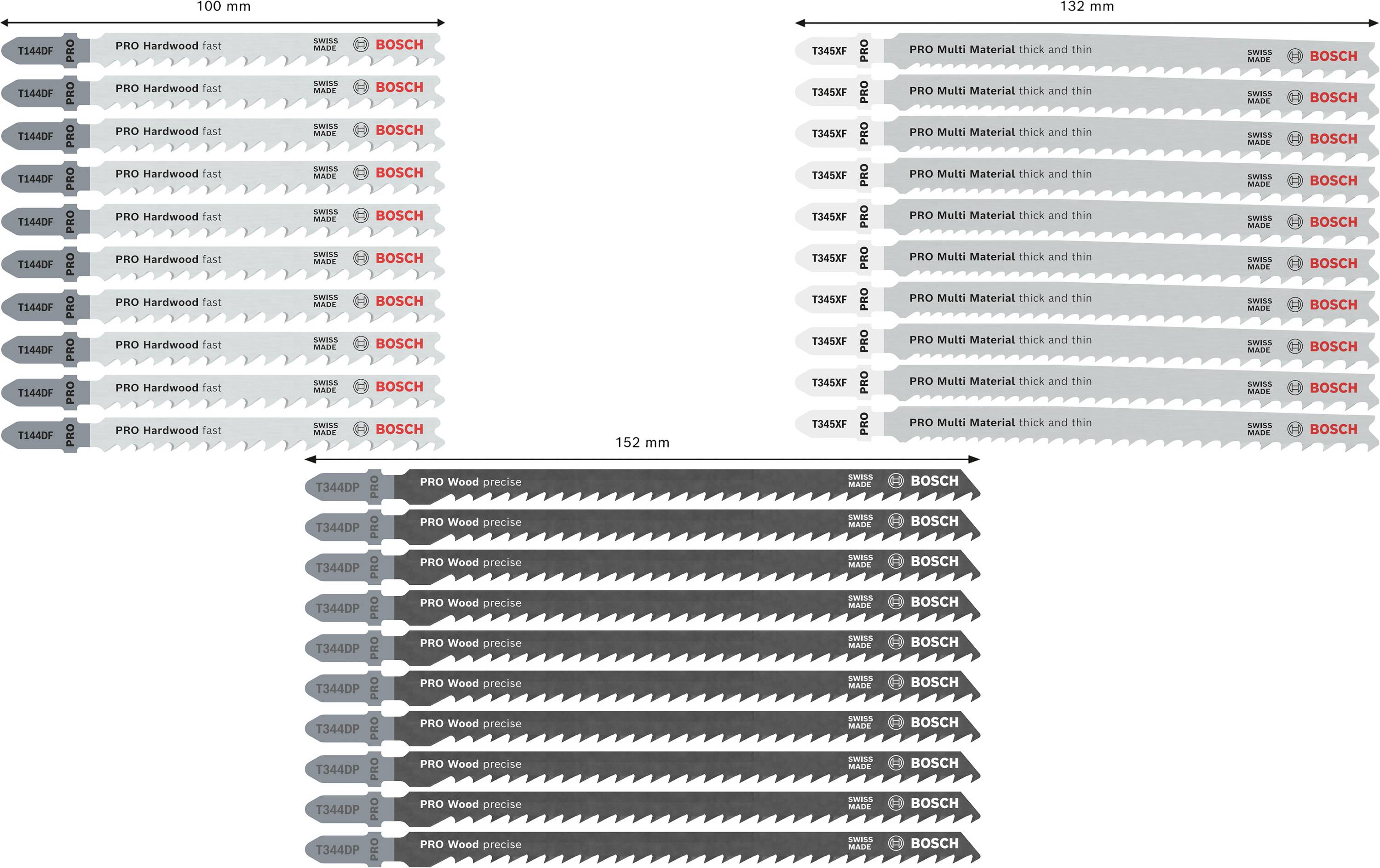 Bosch Accessories 2607011946 PRO Wood and Metal Rough Cut Set, 100 mm 1St.