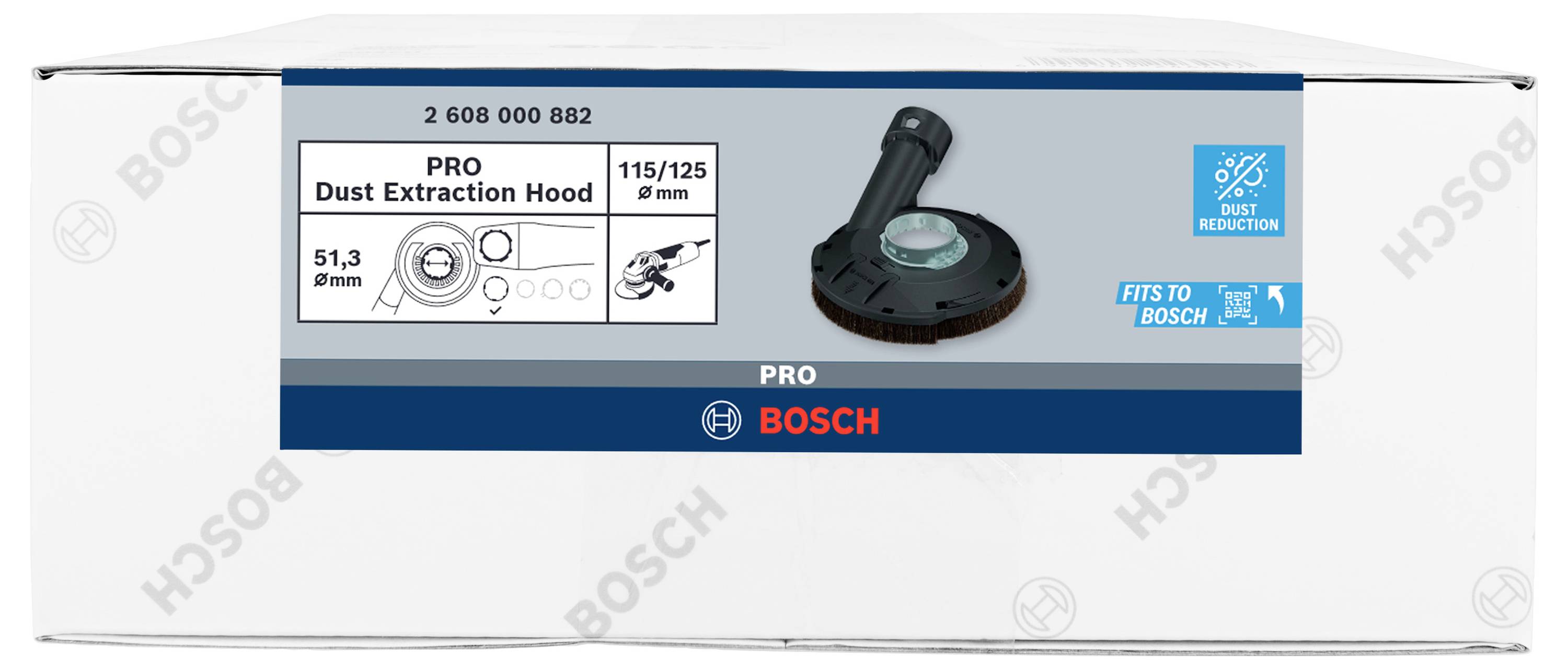 PRO Dust Extraction Hood für Winkelschleifer, ohne Schlüssel, 115/125 mm Bosch Accessories 2608000882