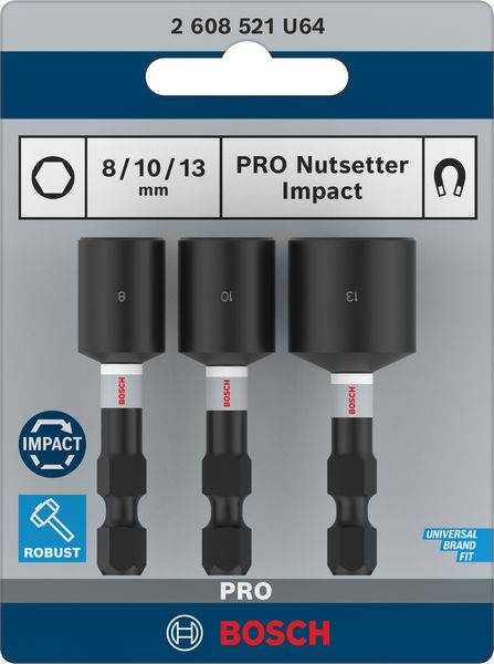 Bosch Accessories 2608521U64 Schlagschrauber-Steckschlüsseleinsatz-Set 2608521U64