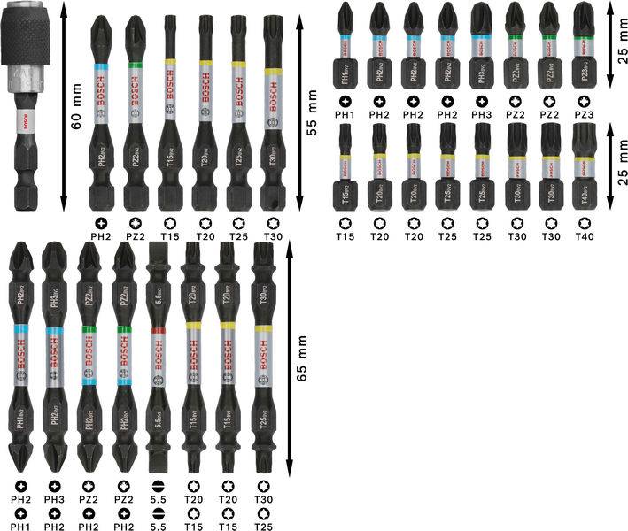 Bosch Accessories 2608521U72 2608521U72 Bit-Set