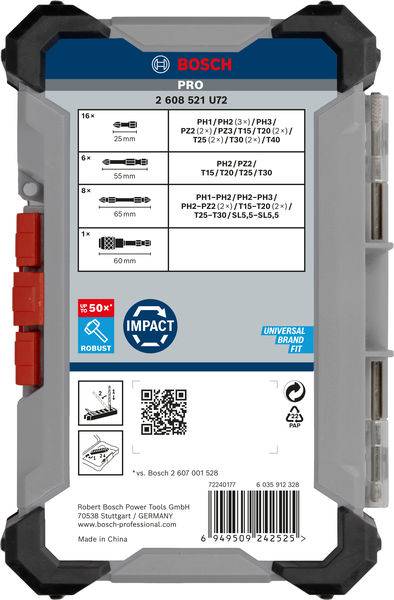 Bosch Accessories 2608521U72 2608521U72 Bit-Set